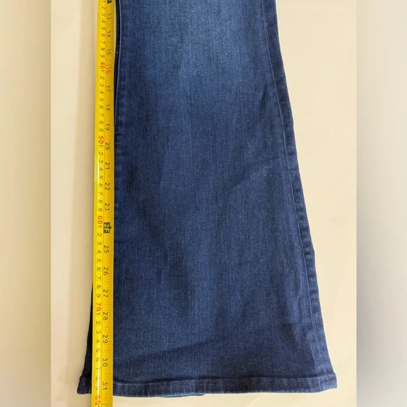 LOFT Curvy High Rise Slim Flare Jeans in Dark Wash Size 32/14 NWT - Picture 15 of 16